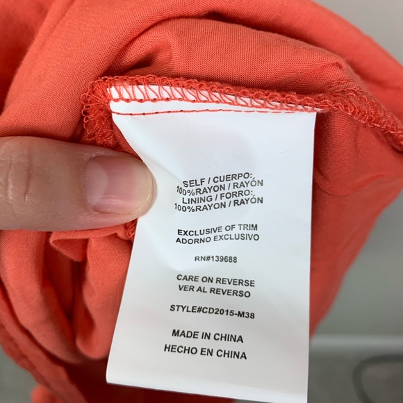 Coco + Jaimeson Floral Coral Embroidered Romper - Picture 9 of 13